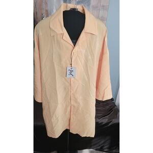 Seals Unlimited Football Player Shirt Mens 3XL 19.5 Bright Yellow Button Up NWT